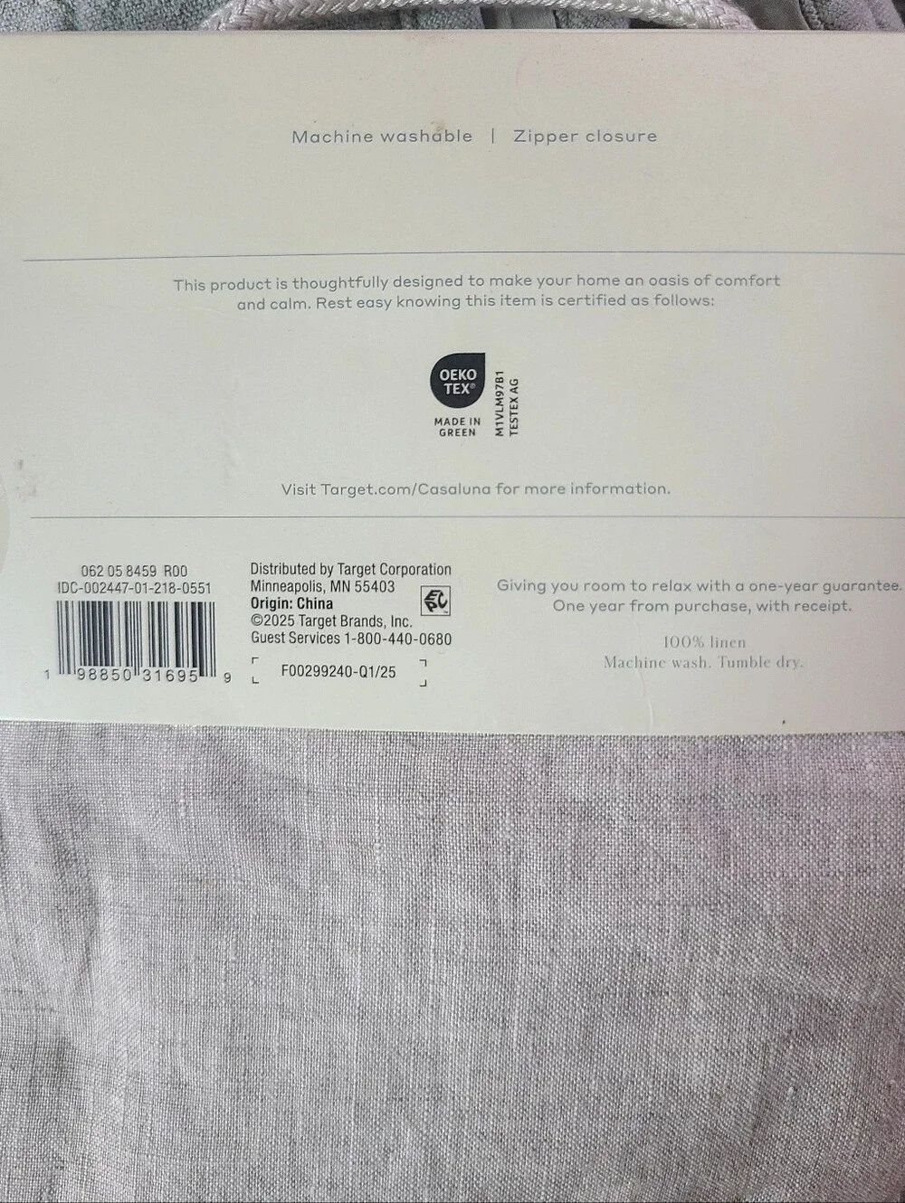 Casaluna - European Flax Linen Body Pillow Cover Natural Undyed - Casaluna™ New